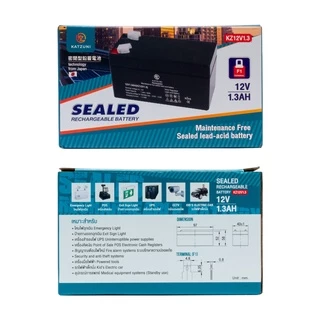 KATZUNI Battery Rechargeable 12V1.3AH/แบตUPS/แบตไฟสำรอง/ประกัน1ปี