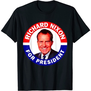 เสื้อยืด พิมพ์ลาย Ric Nixon USA Vote Election Campaign สไตล์คลาสสิก ไม่ซ้ําใคร สําหรับผู้ชาย JLjaag62LPgnjp53