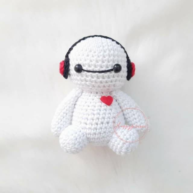 Amigurumi (ตุ๊กตาถัก) Baymax พร้อมหูฟัง
