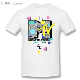 Summwe เสื้อยืดแขนสั้น คอกลม ผ้าฝ้าย พิมพ์ลายการ์ตูนโลโก้ MTV แฟชั่นสําหรับผู้ชายสามารถปรับแต่งได้