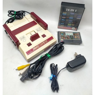 Famicom แท้ Japan ระบบ AV SFC ชุดไฟไทยพร้อมเล่น สายAV ถอดแยกได้ จอยไมค์ดัง พร้อมเกม ระดับตำนาน 76 in 1 ระบบ Menu สวยงาม