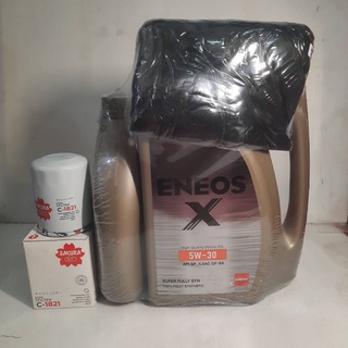 ENEOS x น้ำมันเครื่องเบนซิน 5W-30 เอเนออส เอ๊กซ์ SP แถมเสื้อเอเนออส ขนาด 4+1ลิตร แถมกรองเครื่อง ฟรี