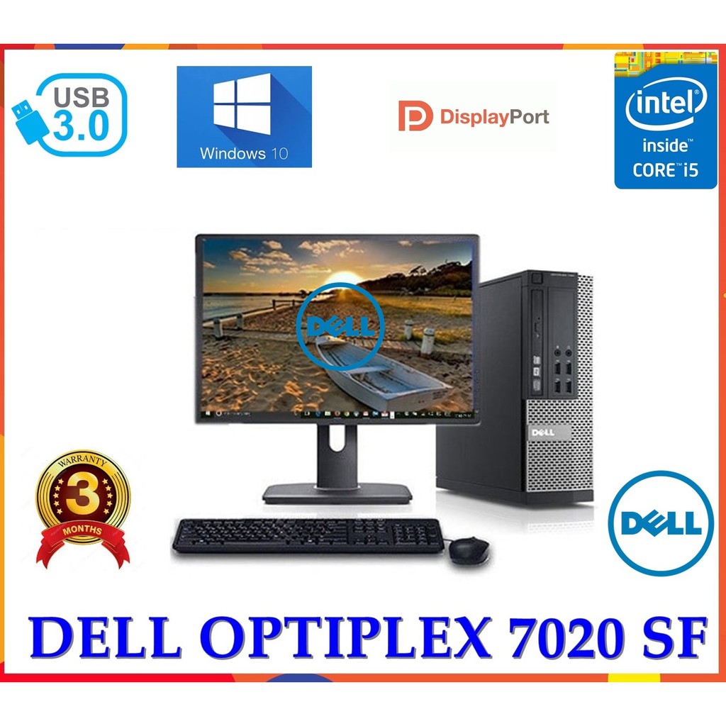 เครื่องคอมพิวเตอร์ COMPUTER DELL OPTIPLEX 7020 I5 ครบชุด สเปคแรง (มีการ์ดจอแยก) ราคาถูก Windows 10 P