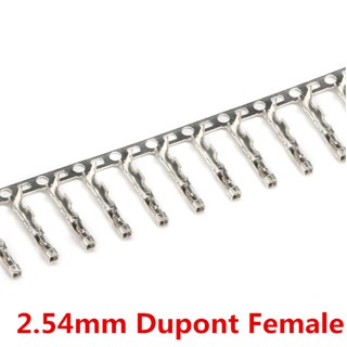 ราคา100 ชิ้น 2 . 54 มม. Dupont Pin อุปกรณ์ขั้วต่อสายเคเบิ้ลเชื่อมต่อ Female Pin Terminal Kit