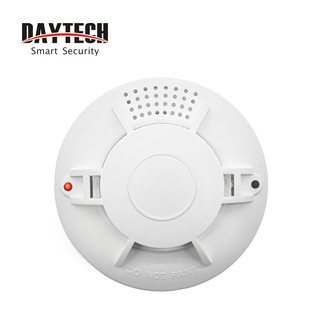 Daytech เครื่องตรวจจับควัน ตรวจจับควัน โฟโต้อิเล็กทริก เซนเซอร์ สัญญาณเตือนไฟไหม้ มาพร้อมแบตเตอรี่ SM12