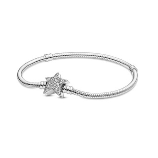 (พร้อมส่ง)*New*Pandora Pandora Moments Asymmetric Star Clasp Snake Chain Bracelet