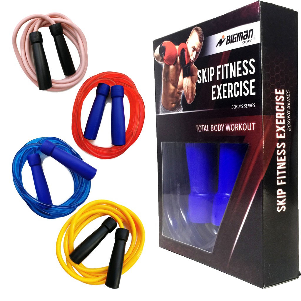 BIGMAN เชือกกระโดดนักมวย สำหรับลดน้ำหนัก มีลูกปืนในด้ามจับ หมุนง่าย รุ่น Boxing Series jump rope