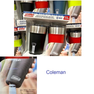แก้ว Coleman 20oz Tumbler Stainless Steel พร้อมส่งจากไทย แก้วเก็บความเย็น มีหลอดให้ ก้นแก้วใช้เปิดขวดได้