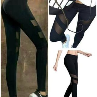 Long Legging  #Sport Pantsขายาว แต่งซีทรู