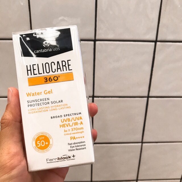 กันแดดที่ดีที่สุด กันน้ำ กันเหงื่อ heliocare 360 water gel 50ml เวชสำอางค์ที่แพทย์ผิวหนังแนะนำทั่วโลก