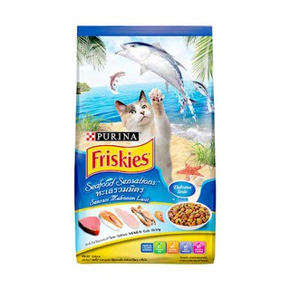 ว๊าว🍟 ฟริสกี้ส์ อาหารแมว ซีฟูดส์ เซนเซชั่น 1.2 กก. Friskies Seafood Sensations 1.2 kg