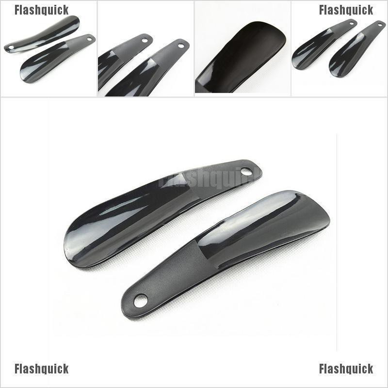 Flash -Plastic-Shoe-Horn-Lifter-Flexible-Sturdy-Slip-12cm-Shoehorn-Black