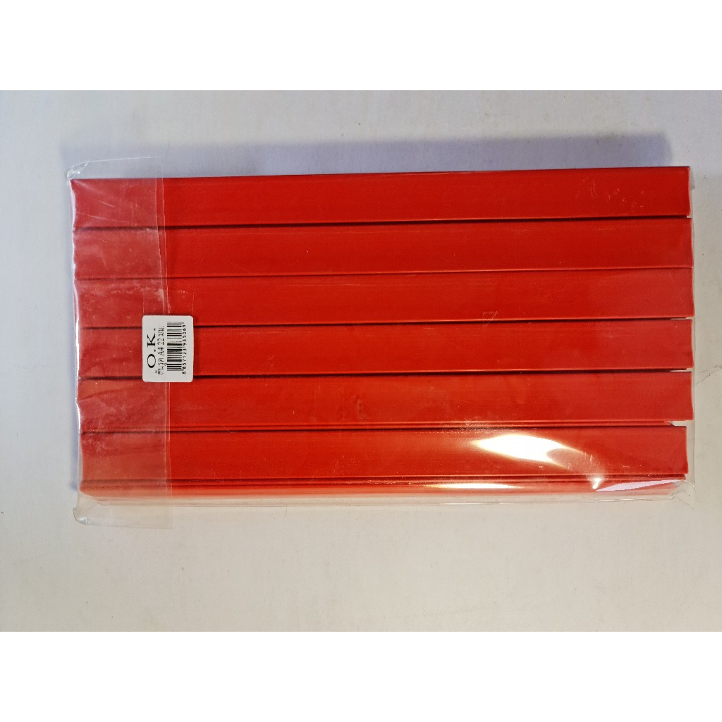 สันแฟ้มพลาสติก สันรูด ขนาด A4 ขนาด 22มม (มีหลายสีให้เลือก) ยี่ห้อ O.K.(แพ็ค 12 ชิ้น)