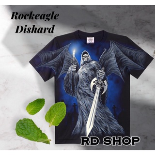 เสื้อยืดOVP Rockeagle Dishard ของเเท้เกรดพรีเมี่ยมสกรีนด้วยพิเศษสามารถรีดทับลายได้ Rock eagle Discharge