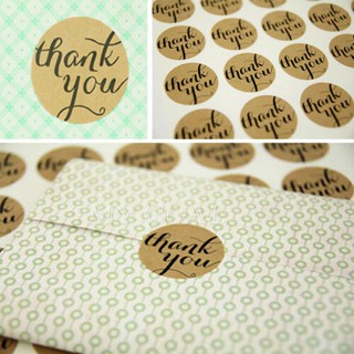 "Thank You" Craft Packaging Seals Sticker Label Wedding Favours Topper