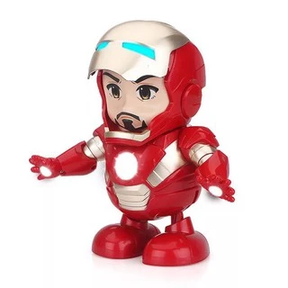 ตัวเต้น ไอรอนแมนเต้น หุ่นยนต์เต้นได้ใสถ่านหุ่นฮีโร่เต้น Dance hero มีเสียงมีไฟ