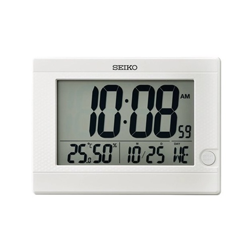 Seiko DIGITAL LCD นาฬิกาดิจิตอล แขวนผนังพร้อมขาตั้ง รุ่น QHL089,QHL089W