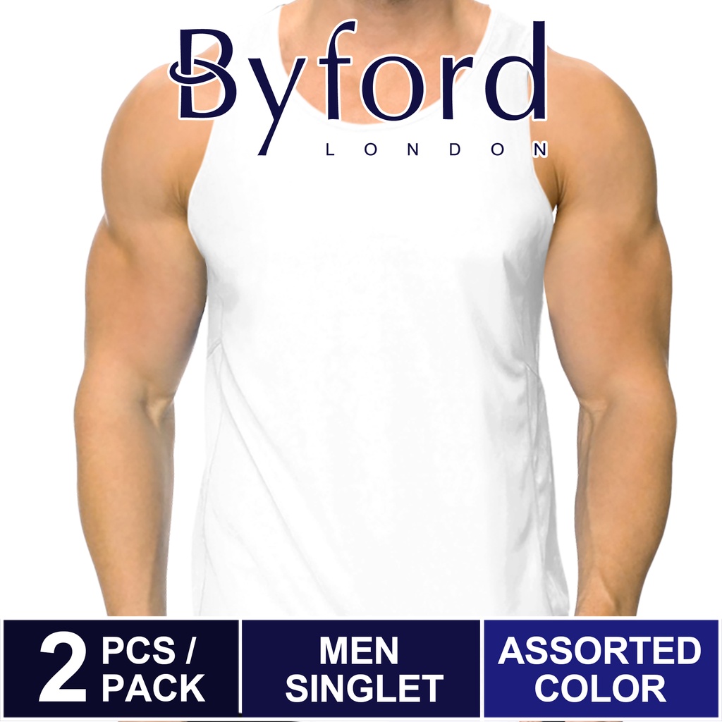 Byford เสื้อกล้ามด้านใน (2 ชิ้น) คละสี - BID761S