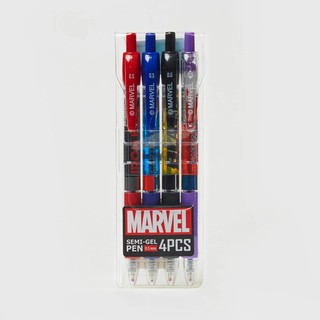 ปากกาลูกลื่นกึ่งเจล ลายMarvel AVG-567A-4 (เซต4ด้าม)