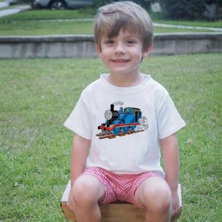 เสื้อยืดคอกลม แขนสั้น ลายการ์ตูน Thomas The Train สําหรับเด็ก