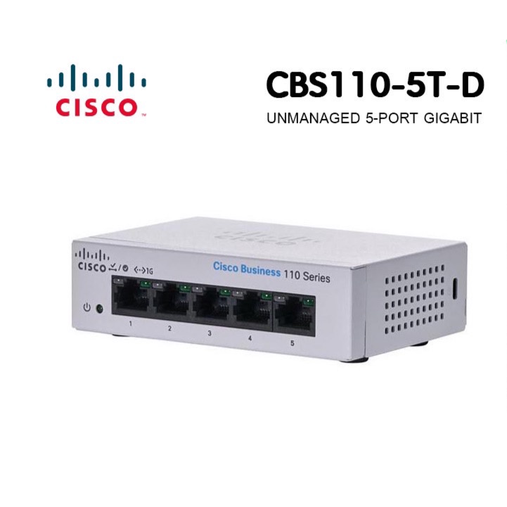 Cisco CBS110-5T-D-EU 10/100/1000 Mbps Unmanaged Desktop Gigabit