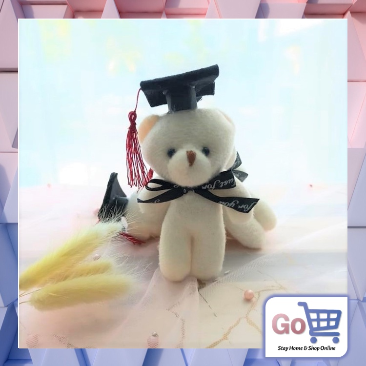 Go - 8058 Mini Teddy Bear Doll / Bear Motif Doll / ตุ๊กตาตกแต่ง / ของขวัญรับปริญญา / ของที่ระลึก