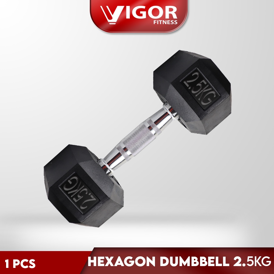 Vigor Fitness Hexagon Weight Dumbbell (2.5kg) / Dumbbell Berat Hexagon (2.5kg)