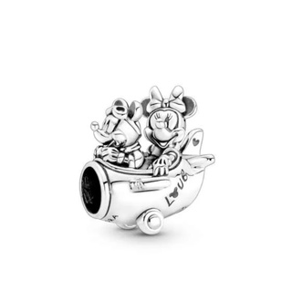 [พร้อมส่ง สินค้าแท้ 💯] Pandora Disney Mickey Mouse &amp; Minnie Mouse Airplane Charm