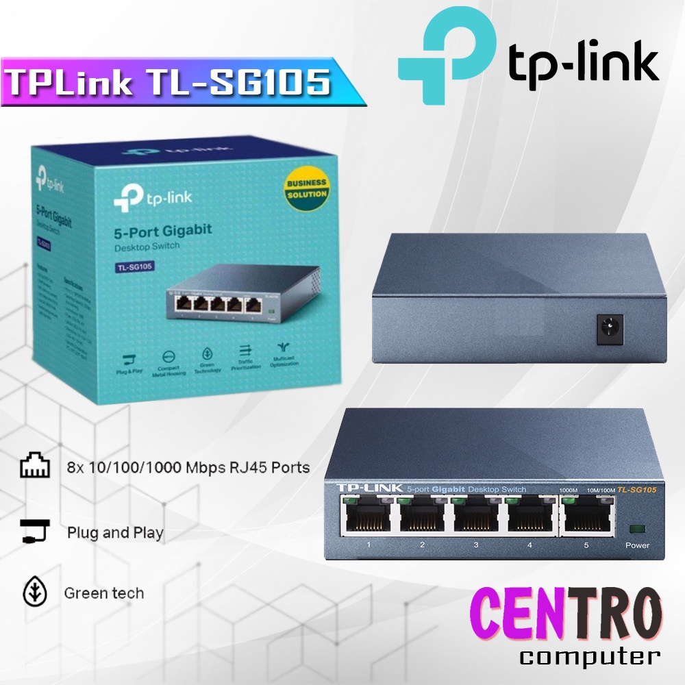 TPLink TL-SG105 5 Port Gigabit -ub TP Link SG105 Iron 10/100/1000M