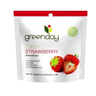 Greenday ผลไม้กรอบ ฟรีสดราย 5ชนิด 100% real fruit Gluten free
