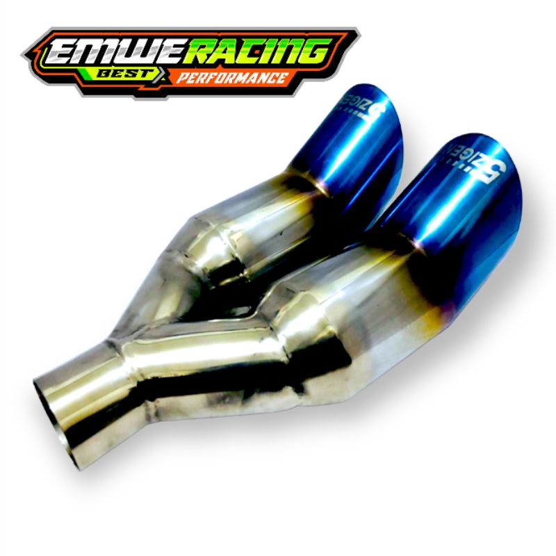 5ZIGEN BLUE BRANCH ท่อไอเสียรถยนต์ Deep, Cool, Round, Soft, Gaharr, Full Stainless, Inlet 2 นิ้ว, Av