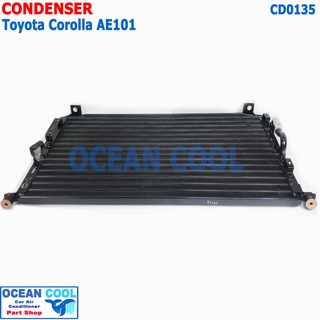 แผงแอร์ โตโยต้า โคโรล่า AE101 สามห่วง R12 CD0135 Condenser unit for Toyota Corolla AE101 R12 DENSO รหัส TG447700-56704D