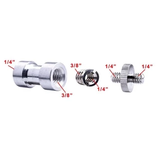 Professional Camera Accessories 3 in 1 Tripod Head Monopod Screw kit 1/4 3/8 Photographic Studio Accessories