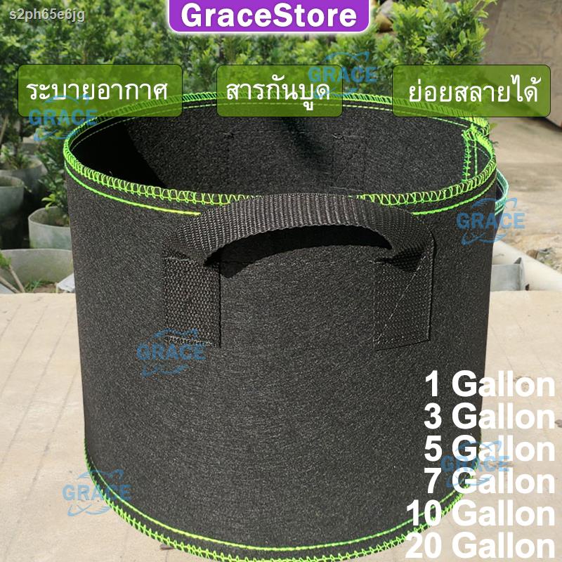 【GraceStore】กระถางผ้า กะบะปลูกผัก กระถางต้นไม้ กระบะปลูกผัก ถุงเพาะชำสีดำ อุปกรณ์การเกษตร ถุงดำเพาะปลูก  กระถางแคคตัส กร