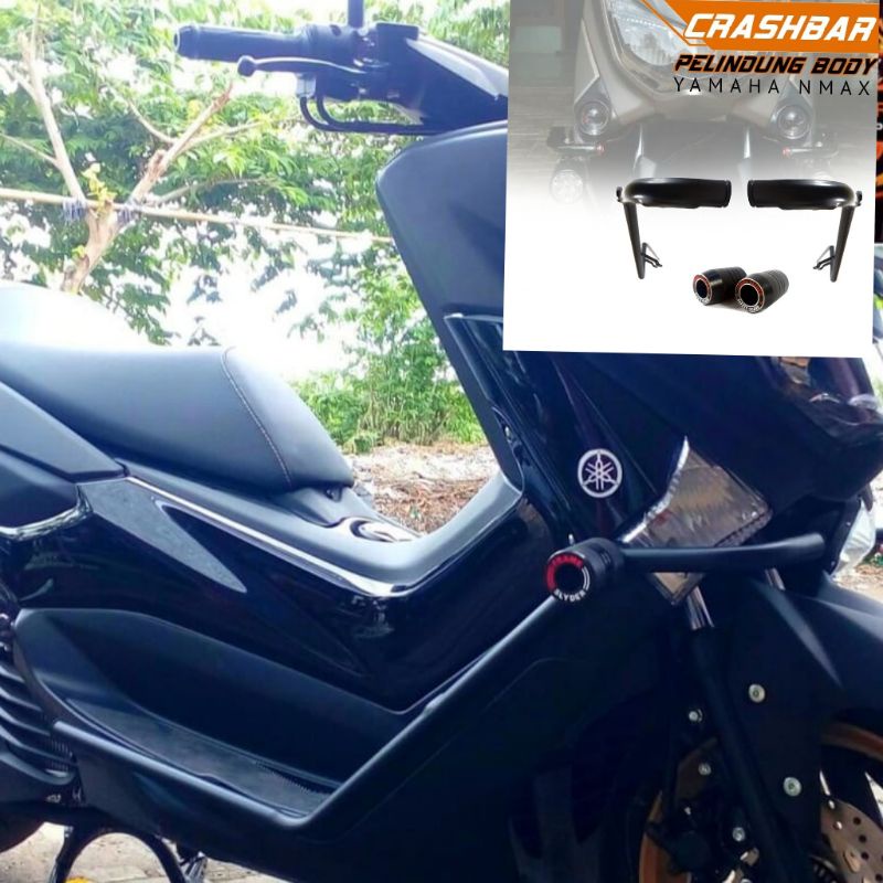 Crashbar yamaha nmax เก่าและ nmax 2020 tubular nmax plus ตัวเลื่อน jalu