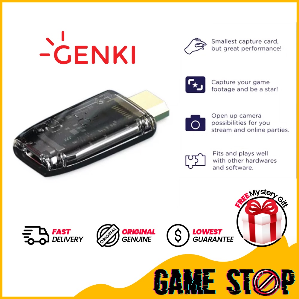 Genki ShadowCast - เครื่องเล่นเกมเชื่อมต่อและเล่นได้อย่างง่ายดายบนแล็ปท็อป, การ์ดจับภาพขนาดเล็กที่สุ