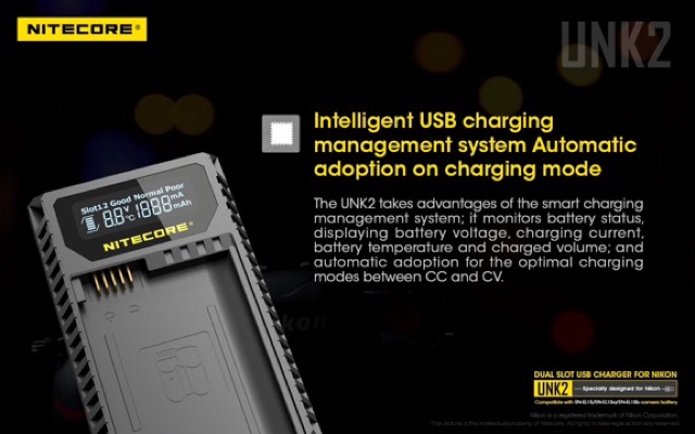 Nitecore UNK2 for NIKON EN-EL15, z7 z6 D850 D810 D800 D750 D610 D7500 D500 #8