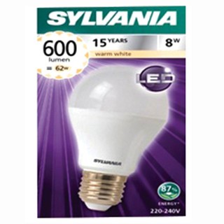 🔥*พร้อมส่ง*🔥 ซิลวาเนีย หลอดไฟ แอลอีดี สีเหลือง ขนาด 8 วัตต์ Sylvania Light Bulb LED Yellow Size 8 w