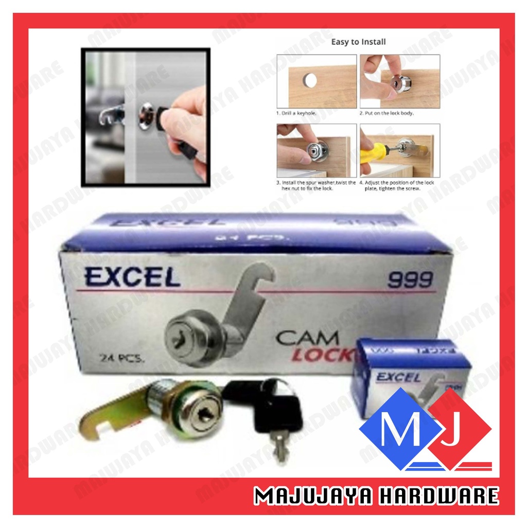 EXCEL 999 Cam Lock 25mm /30mm ( Nickel )