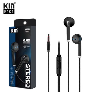 ของแท้ 100% KIM K101 Stereo Sound หูฟัง หูฟังสำหรับโทรศัพท์ทุกรุ่น