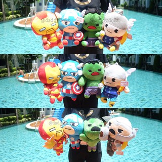 ตุ๊กตา Ironman ไอรอนแมน &amp; Captain America กัปตันอเมริกา &amp; Hulk ฮัค &amp; Thor ธอร์ Kawaii Avengers อเวนเจอร์ Marvel มาร์เวล