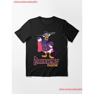 tshirtเสื้อยืดคอกลมฤดูร้อนNew Darkwing Duck Essential T-Shirt เสื้อยืด ดพิมพ์ลาย เสื้อยืดผ้าฝ้าย คอกลม cotton ความนิยม s