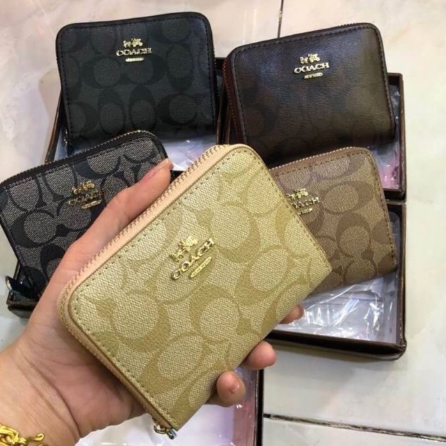 กระเป๋าตังค์ กระเป๋าเงิน COACH 4.5" ขนาดสั้น หนังดีงานสวยปังมากๆ