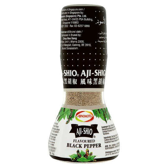 พริกไทย อาจิ  ชิโอะ AJI-SHIO® Flavoured Black Pepper​  HALAL Product Of malaysia (ชนิดซอง)