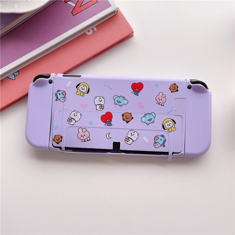 Nintendo Switch OLED เคสธีมแอนิเมชั่น การ์ตูนน่ารัก สีสันสดใส ปลอก TPU เกมคอนโซล ที่จับ ป้องกัน ปกอ่อน