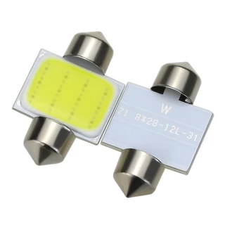 LEADTOPS 1 ชิ้นหลอดไฟรถยนต์ 31/36 มม. 39 มม. 42 มม. โดม Festoon COB Led 12v Smd อ่านป้ายทะเบียนแหล่งกำเนิดแสงสีขาว / น้ำแข็งสีฟ้า