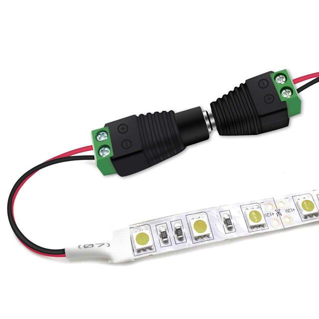 DC Connector 5.5 มม x 2.1 มม สำหรับกล้องวงจรปิด และ LED