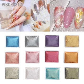 Pisces317 ชุดสีน้ํา 12 สี แบบพกพา สําหรับผู้เริ่มต้นทําเล็บ