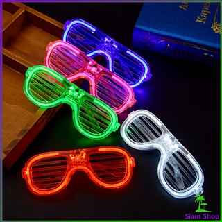 Siam แว่นตาเรืองแสง แว่นตาเรืองแสง คริสต์มาส แว่นตาเรืองแสง ""มีหลอดไฟ LED"" Luminous glasses