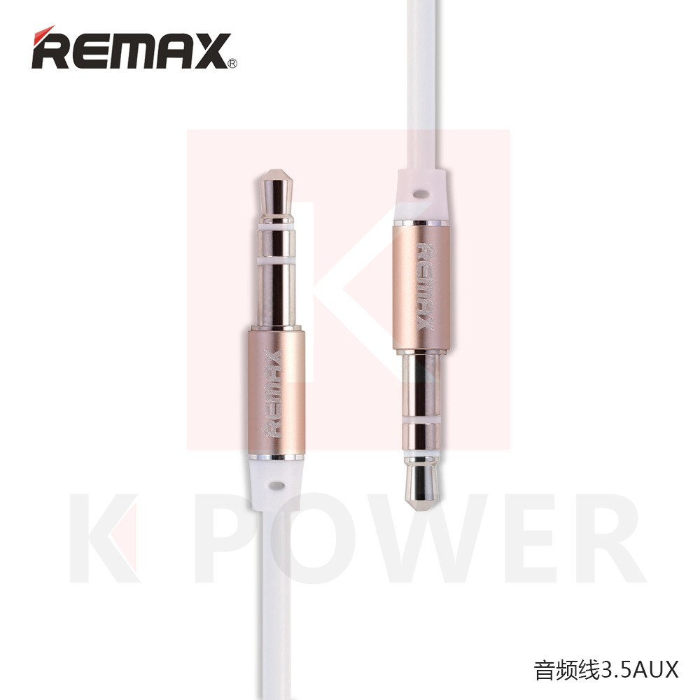 Remax สาย Audio RL-L100 / AUX Cable RL - L100 เสียบเชื่อมต่อกับตัวอุปกรณ์เครื่องเล่นหรืออุปกรณ์เครื่องเสียงอื่นๆ